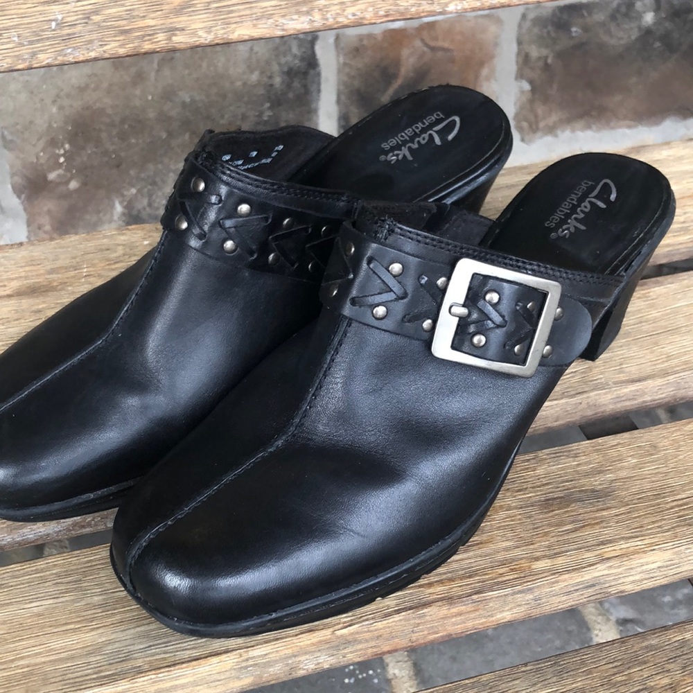 CLARKS Mirabelle Holly Clog Mule Slide Heel Pump